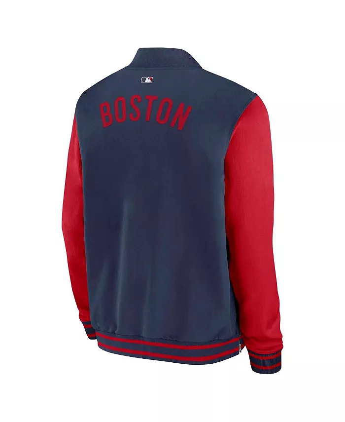Мужская бомбер-куртка Boston Red Sox Authentic Collection Dugout на молнии, цвет: синий/красный Nike — фото 3