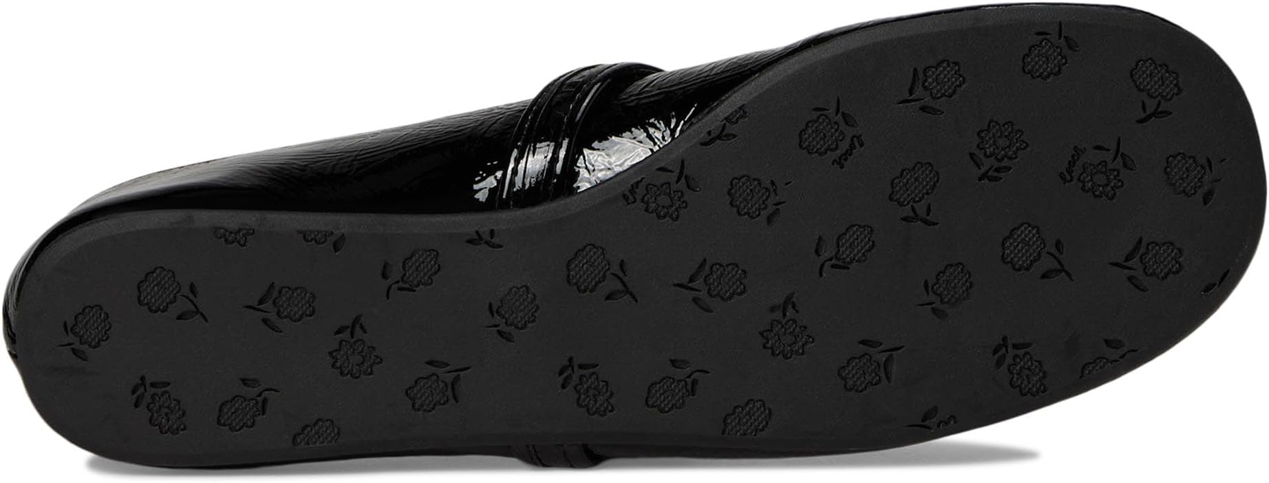 Балетки COACH Sculpted C Crinkle Patent Leather Soft Mary Jane, черный — фото 3