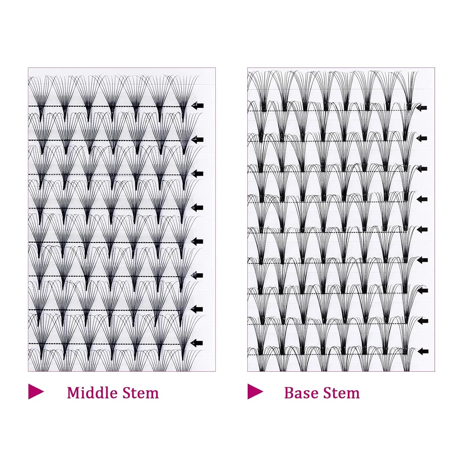 Накладные ресницы Fadlash Volume 10D, 0.07 мм, изгиб D Fadlash — фото 4