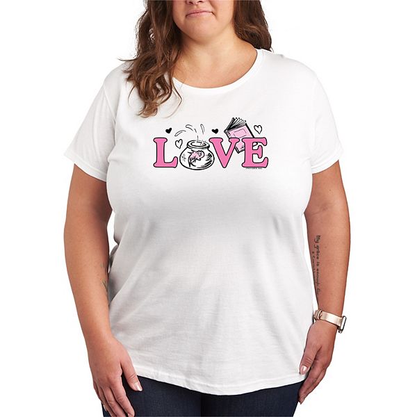 

Футболка с принтом fish love, Plus size Dr. Seuss, White, Белый, Футболка с принтом fish love, Plus size Dr. Seuss, White