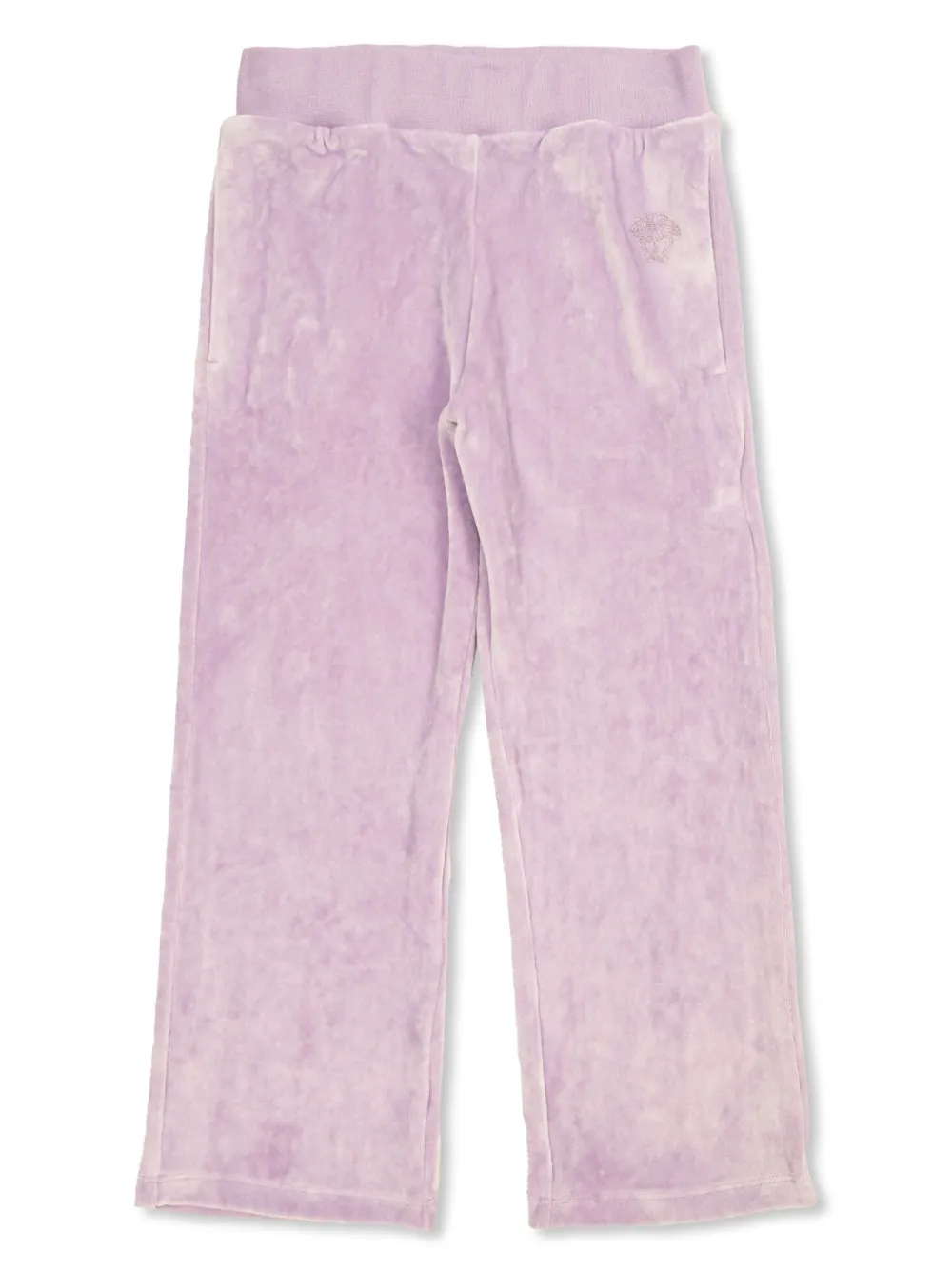 

Бархатные брюки Medusa с логотипом Versace Kids, розовый