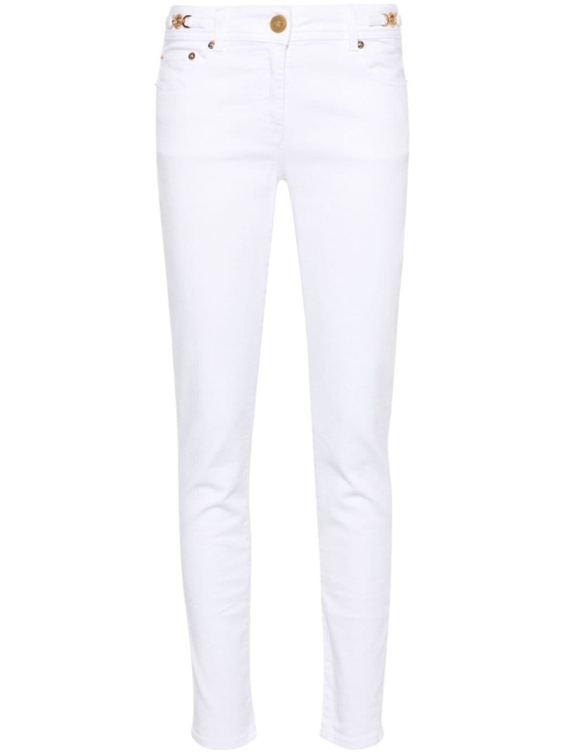 

Джинсы скинни с декором Medusa Versace, белый