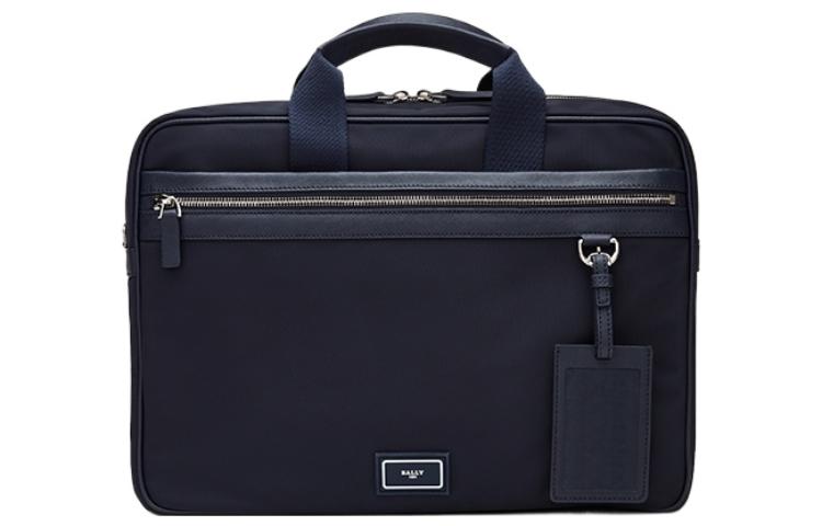 

BALLY Сумка из ткани с кожаными вставками Citizen, портфель, сумка для ноутбука, через плечо, кроссбоди, мужская, морской синий