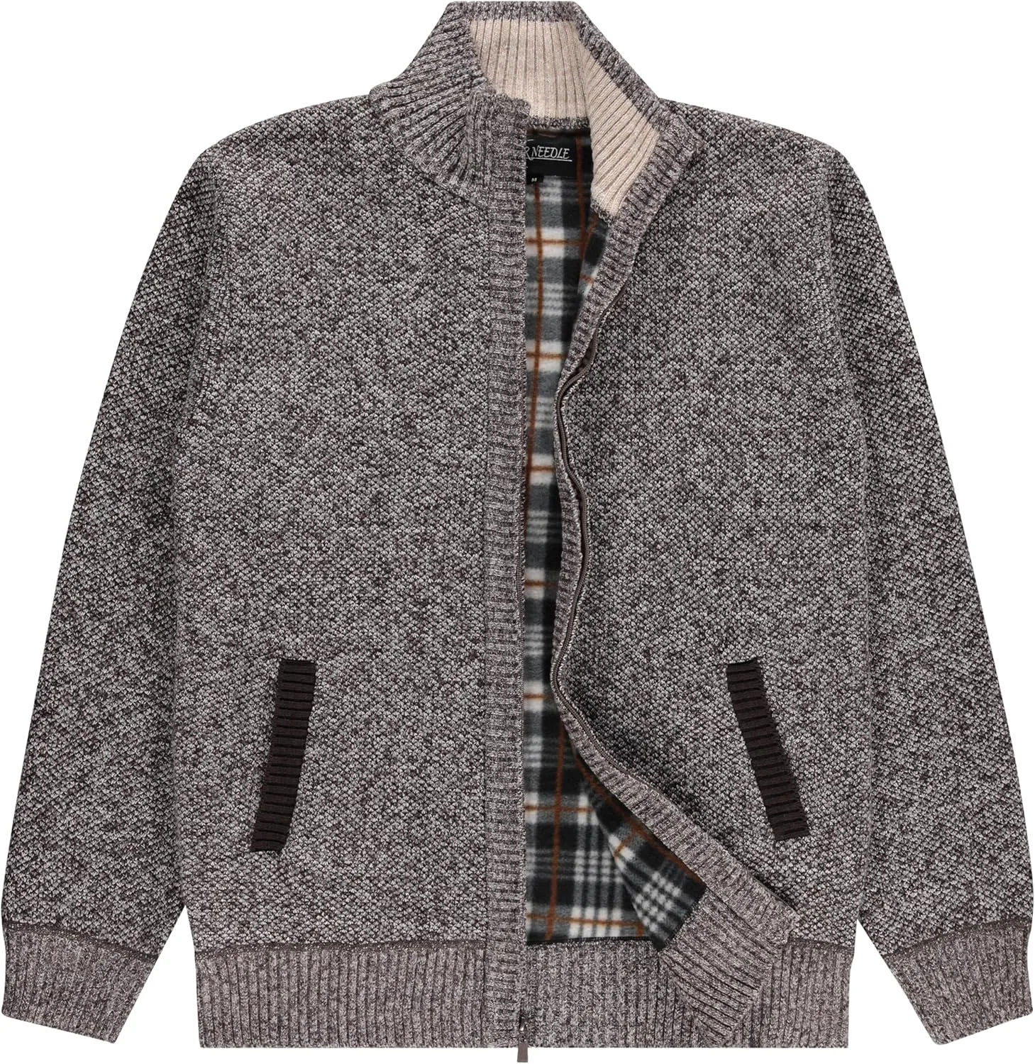 

Мужской кардиган с шальным воротником и кабельной вязкой, на молнии, с подкладкой Sherpa и карманами Starting 5