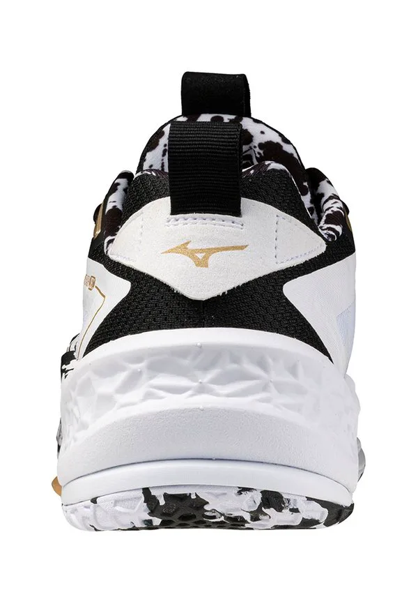 Кроссовки wave stealth neo 2 Mizuno, White Black Gegold — фото 3
