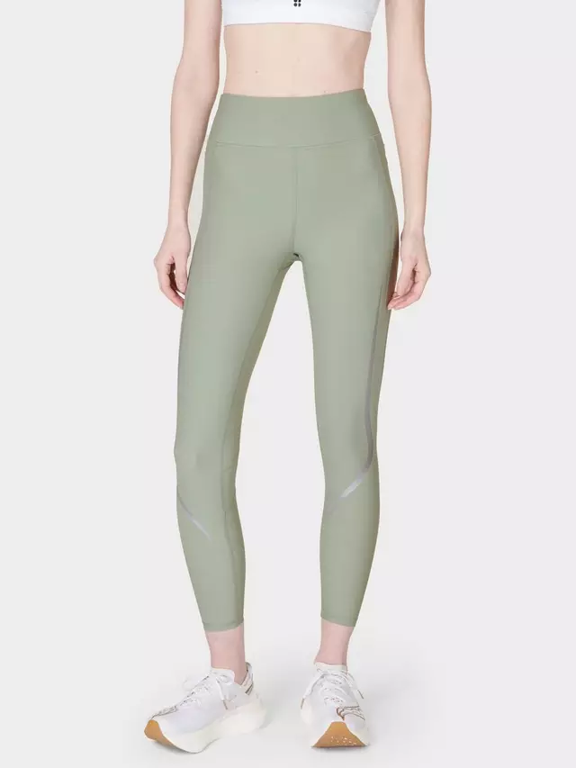 

Спортивные леггинсы Sweaty Betty Zero Gravity 7/8 Illuminate Running, цвет savannah/green