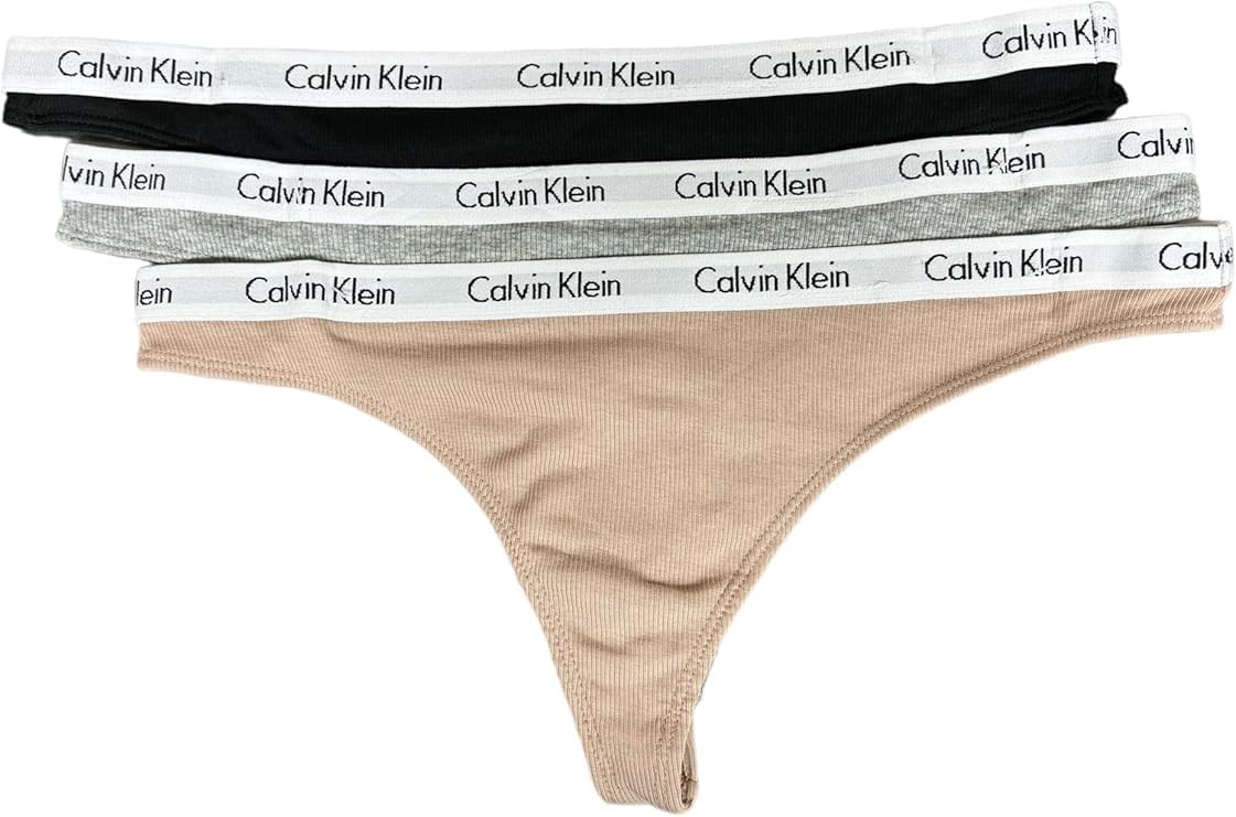 

Женские хлопковые стринги Calvin Klein Carousel Logo Multipack, Black(Qp3267-900)/Gb