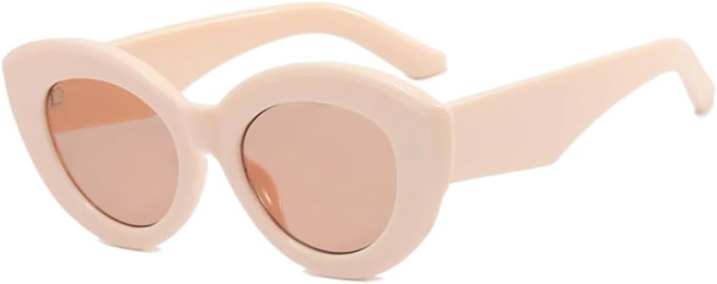 

Солнцезащитные очки с защитой от УФ-излучения UV400 | Овальная оправа "кошачий глаз" | Линзы конфетных цветов для занятий спортом на открытом воздухе и вождения DSVIGF, Beige Tea