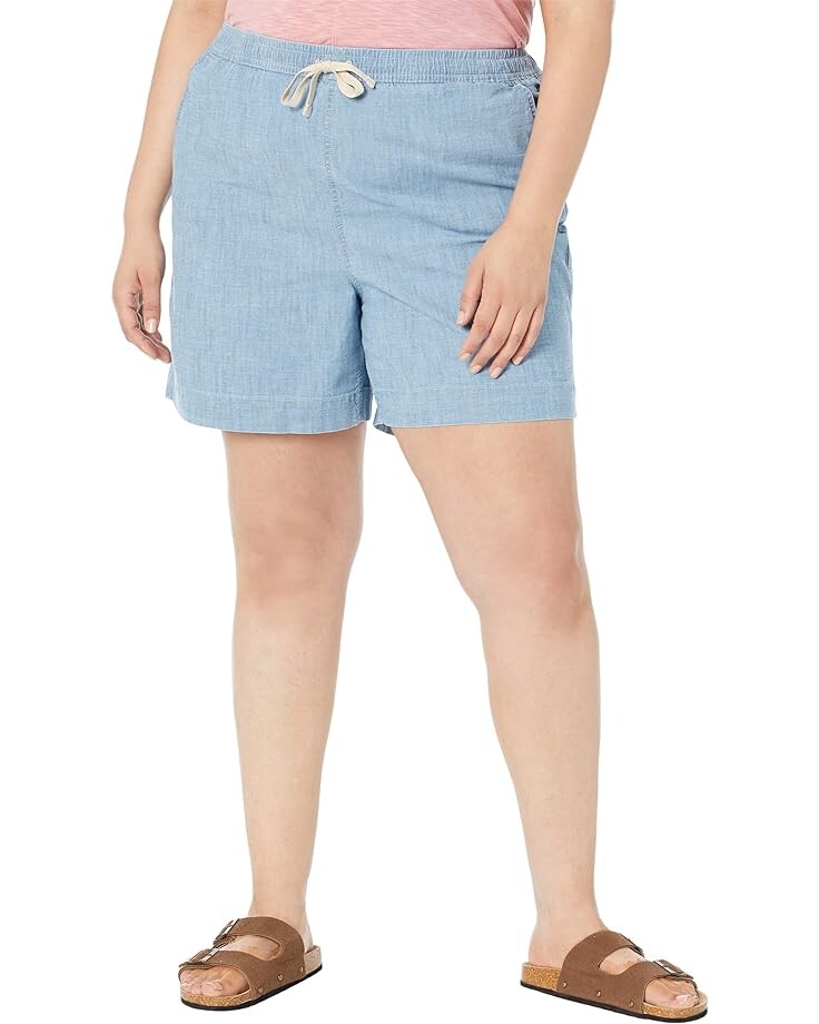 

Шорты L.L.Bean Plus Size Lakewashed Chambray Dock, цвет Chambray