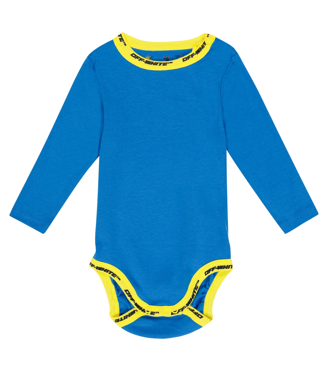 

Боди из хлопкового джерси для младенцев Off-White Kids, Blue Yellow
