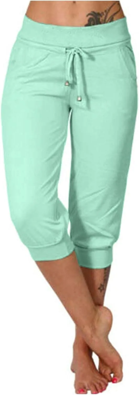 

Женские капри-джоггеры с карманами, лето 2025