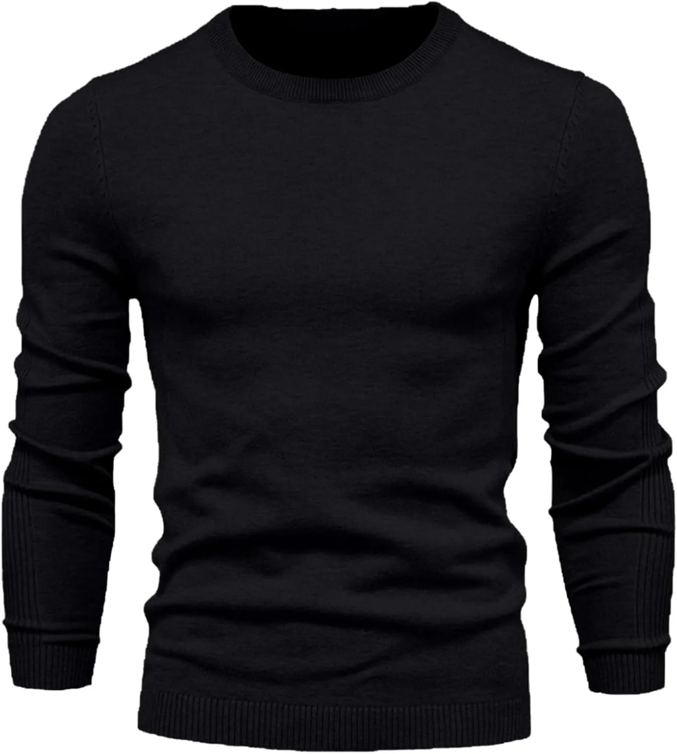 

Мужской свитер с круглым вырезом и длинными рукавами, кабельная вязка, теплый для зимы AQAYL