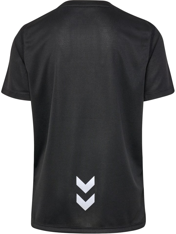 Hummel Детская беговая футболка Hmlrun черного цвета — фото 2