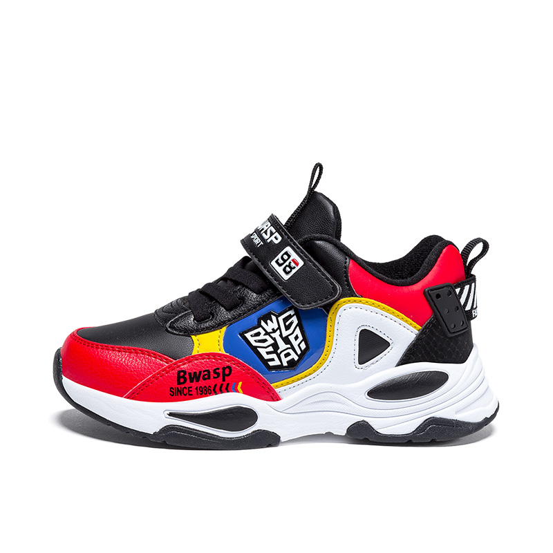 

Детские повседневные кроссовки Low Top черные красные большие хлопковые с длинным ворхом Kids' BIG WASP