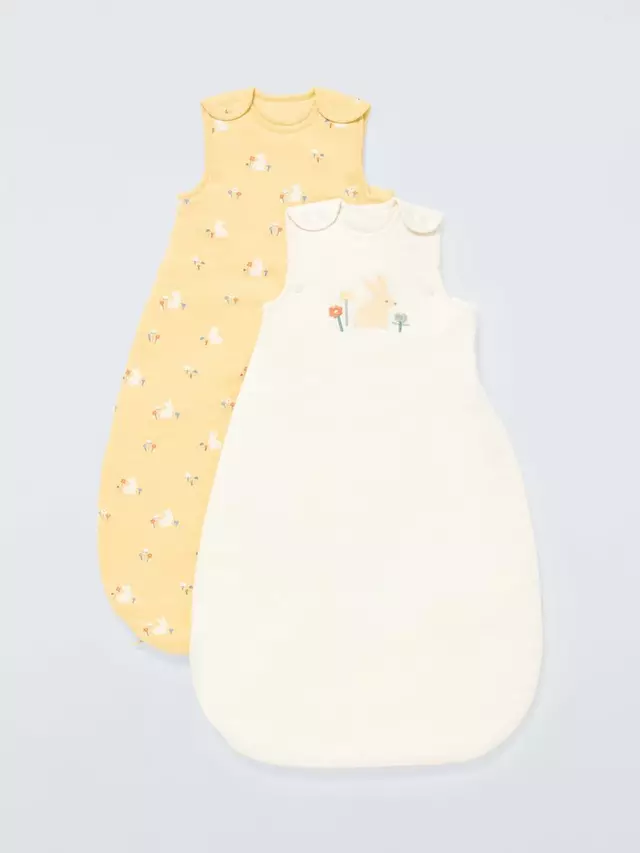 

Детский спальный мешок John Lewis Baby Scandi Bunny 2 шт, разноцветный