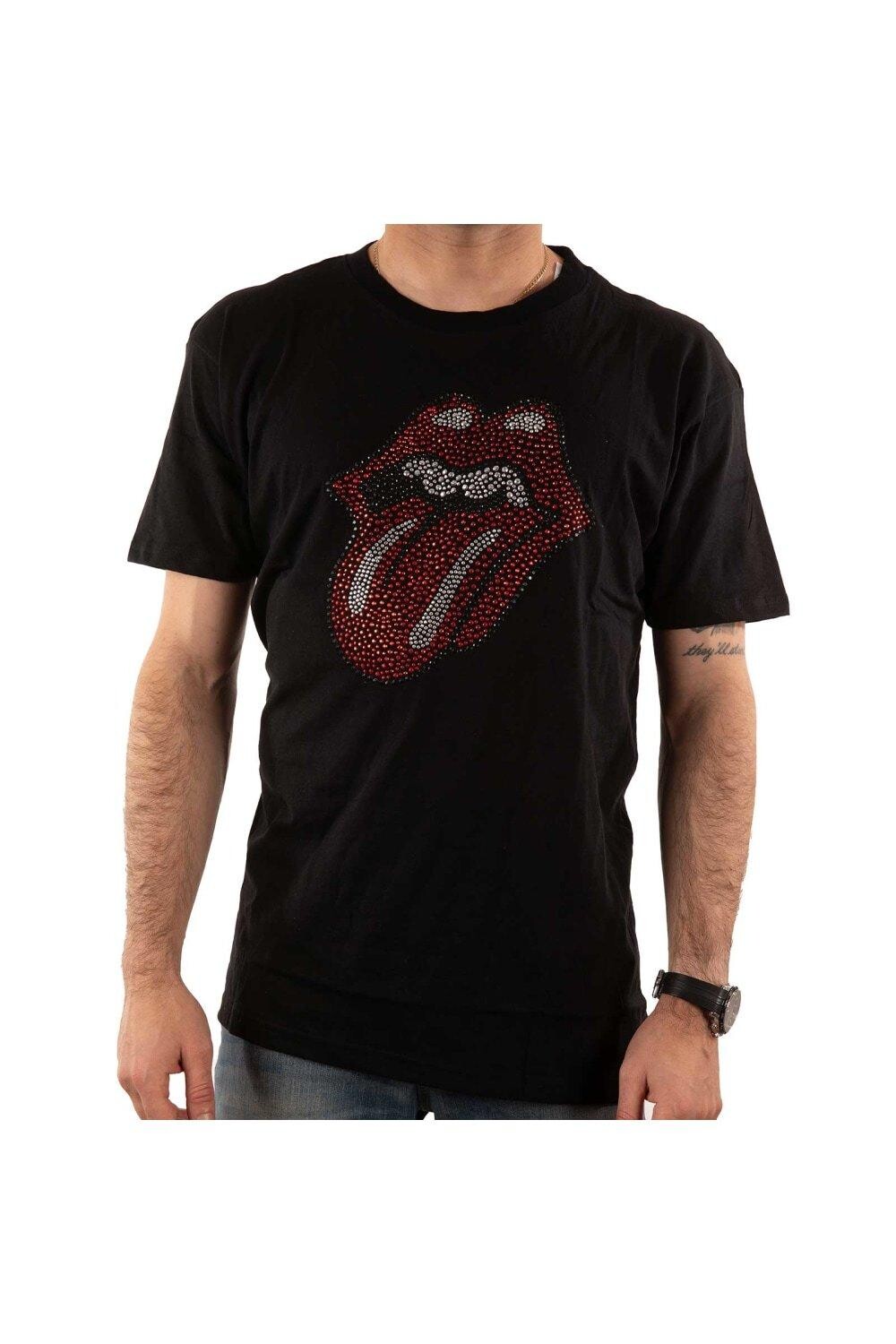 

Классическая футболка с декором в виде язычка The Rolling Stones, черный