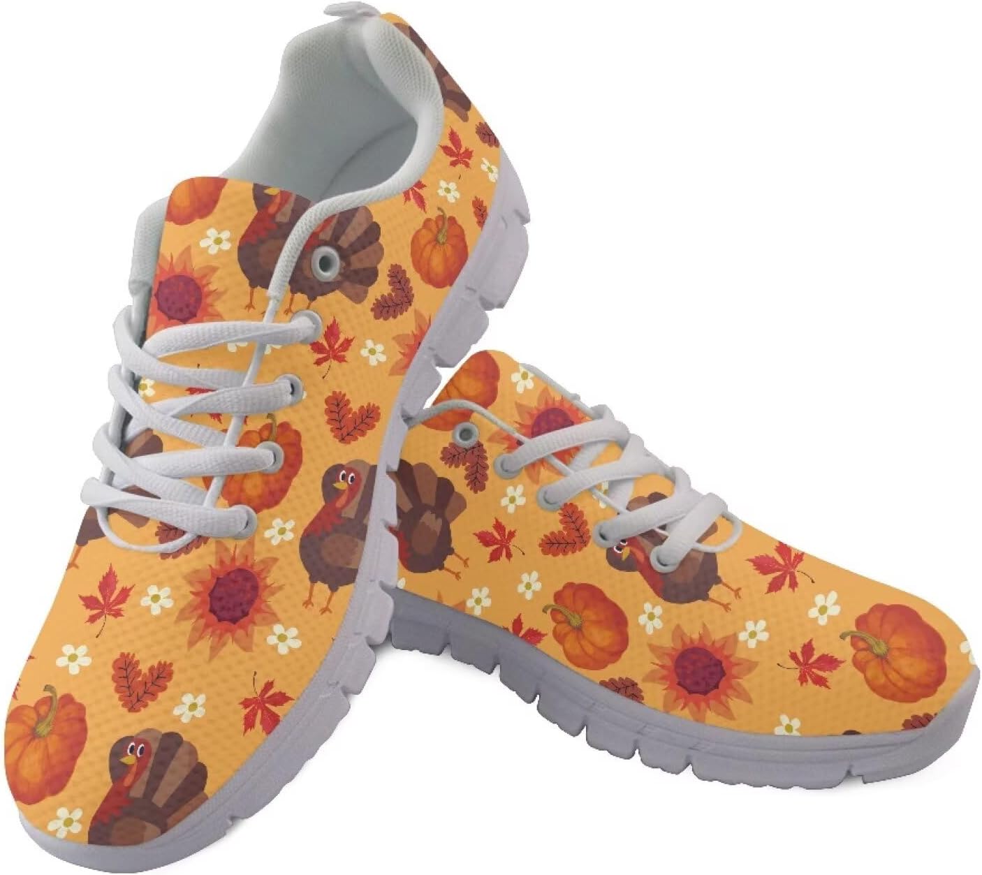 

Женские и мужские кроссовки на шнуровке, спортивные, прочные, для бега, походов и тренажерного зала, размеры США 5-15 Xixirimido, Thanksgiving Turkey