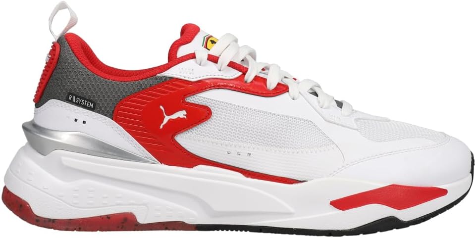 

Мужские кроссовки PUMA Scuderia Ferrari Rs Fast с шнуровкой для повседневной носки - белые