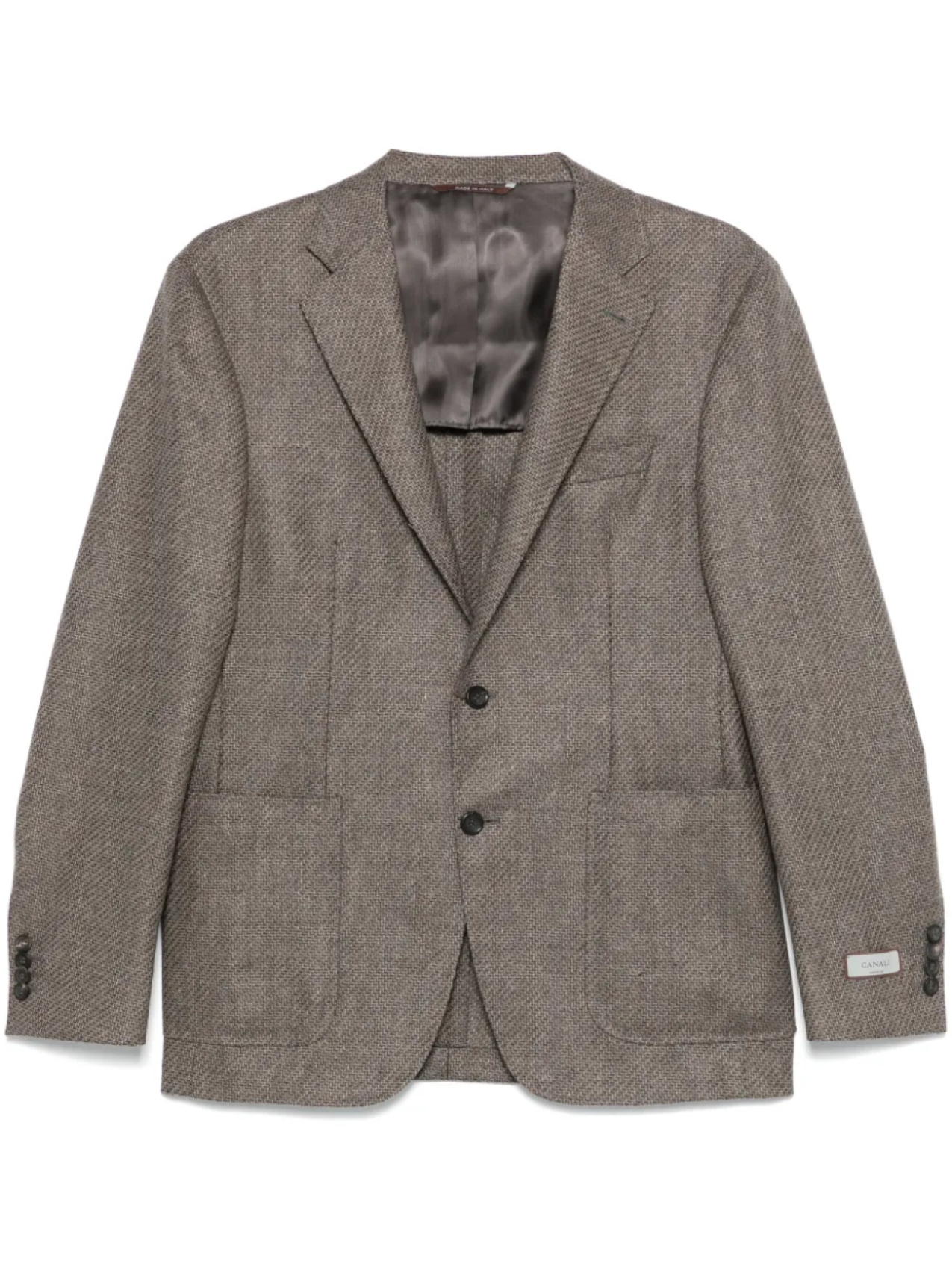 

Canali однобортный пиджак, коричневый