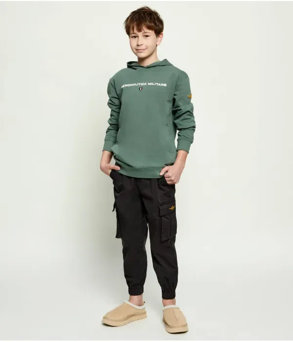 Толстовка regular fit Aeronautica Militare, зеленый — фото 2