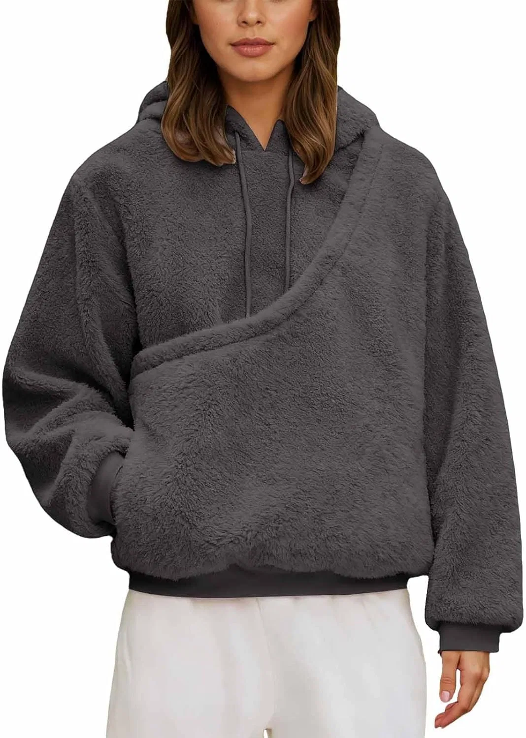 Толстовка с карманом для собаки, Cat Pouch Hoodie, D04 Grey (pockets)