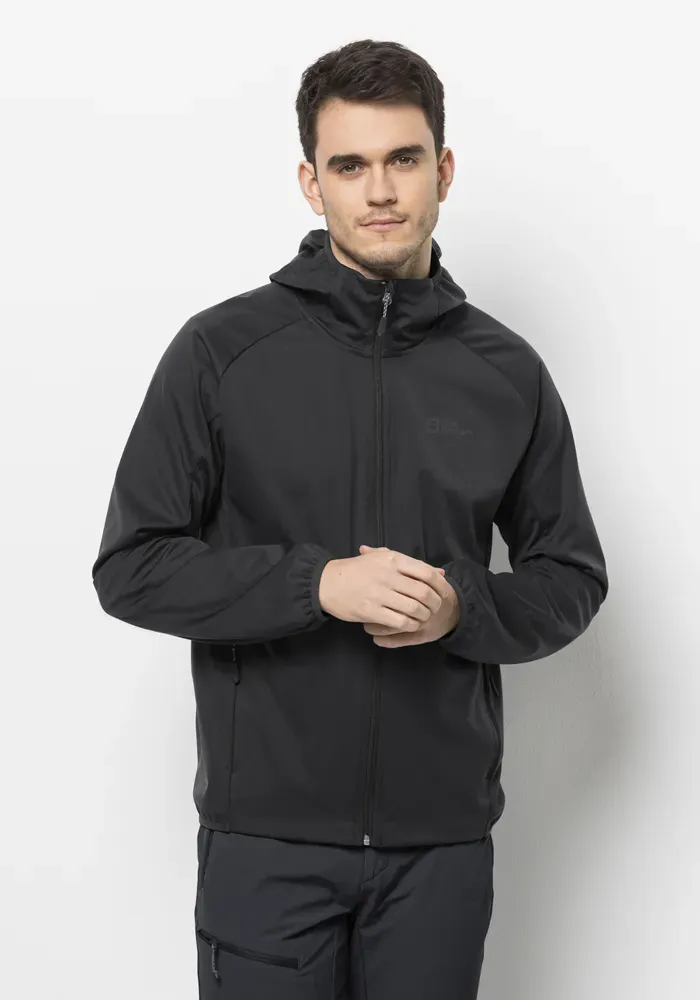 

Куртка из софтшелла Jack Wolfskin "FELDBERG HOODY M", с капюшоном, черный