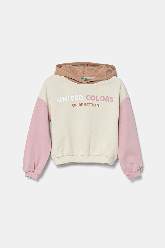 

Детская хлопковая толстовка United Colors Of Benetton, бежевый