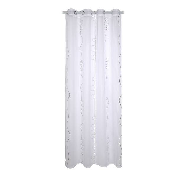 

Штора с люверсами Home Wohnideen Dolly, 140x245x1 см, серебряный