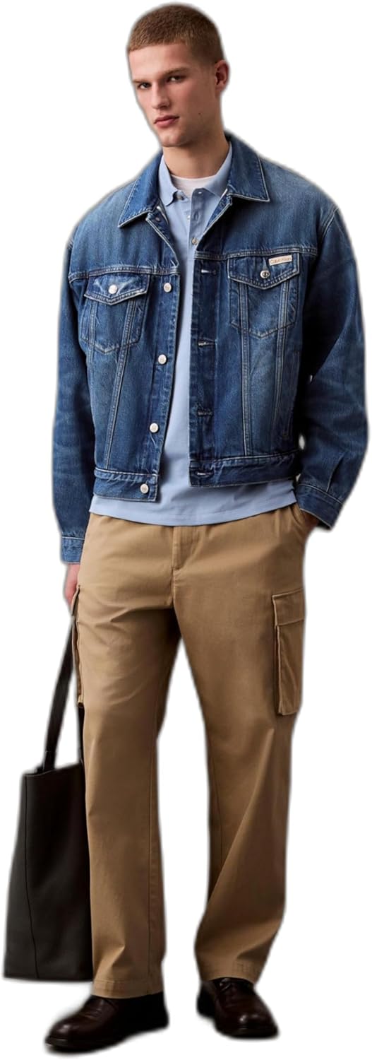 

Мужская рубашка-поло Calvin Klein из гладкого хлопка с монограммой и логотипом, Well Water