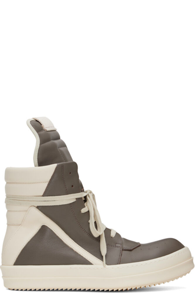 

Кроссовки Hollywood Geobasket серого и бежевого цвета Rick Owens
