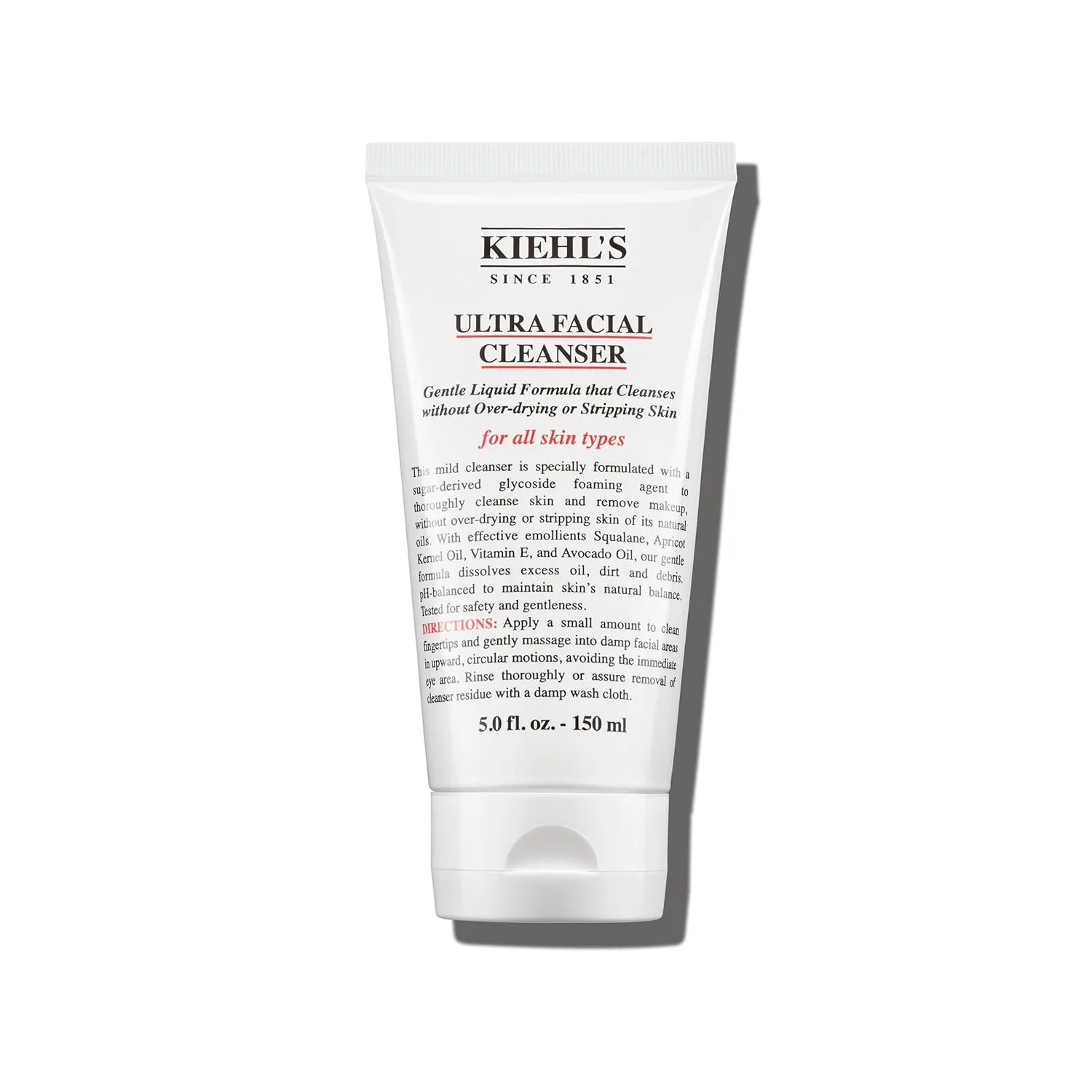Пенка для умывания Kiehl's — Ultra Facial Cleanser, легкий пенящийся очищающий гель для лица, обогащенная формула для, 148 мл