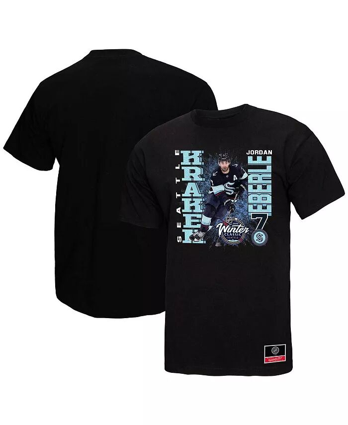

Мужская футболка Jordan Eberle Black Seattle Kraken 2024 NHL Winter Classic с графическим принтом игрока Mitchell & Ness