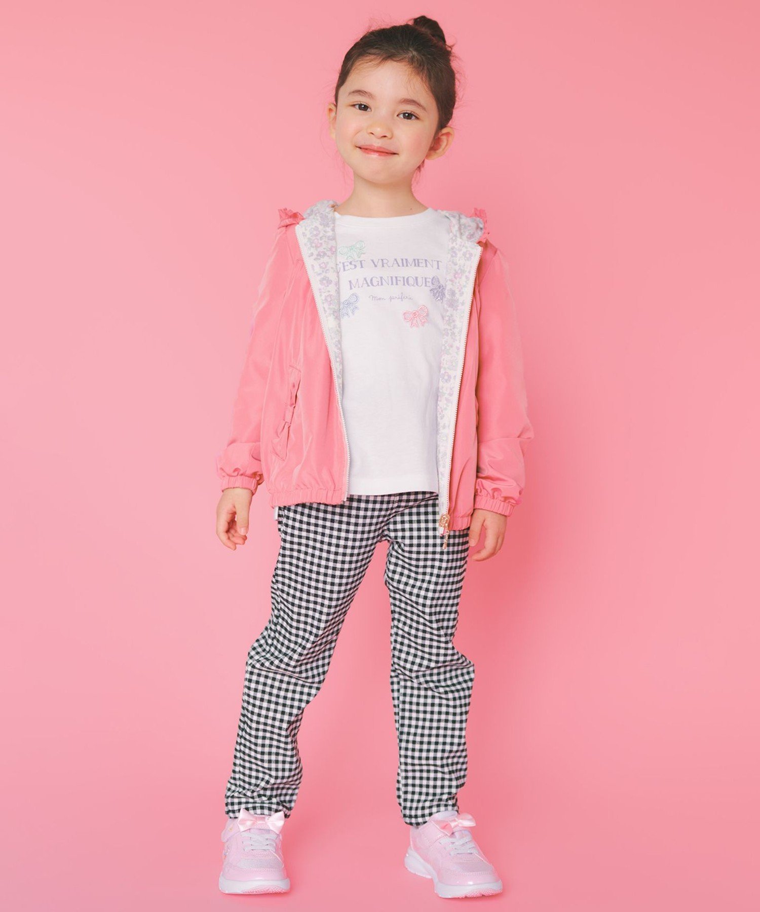 Эластичные брюки Tokimeki с принтом по всей поверхности ANY KIDS, Gingham check [305] — фото 4