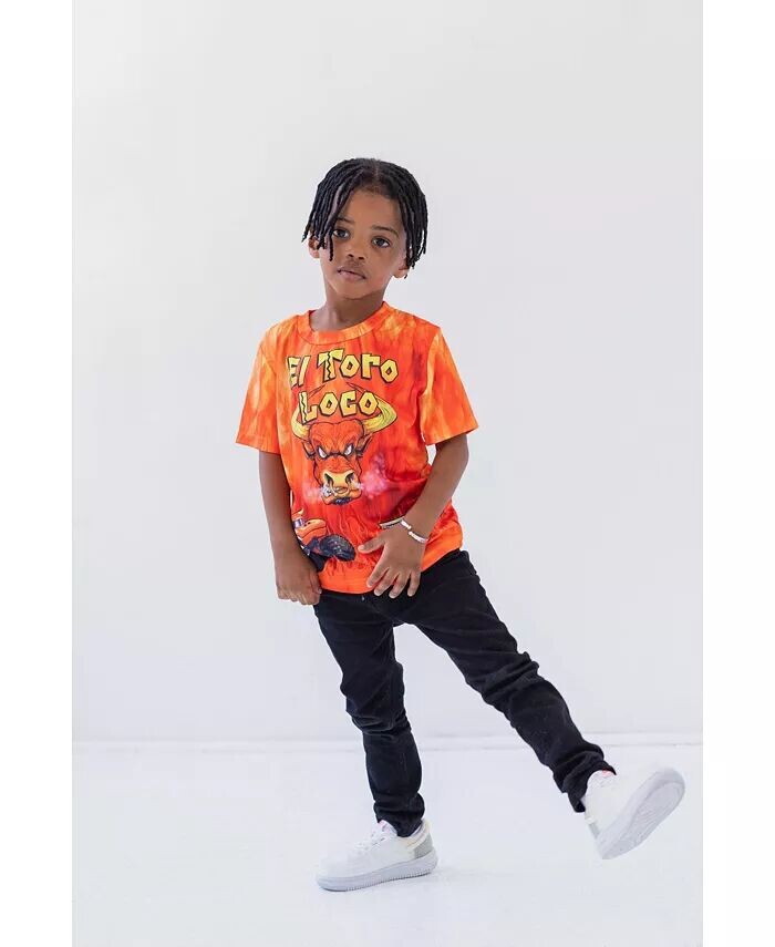Футболка Grave Digger El Toro Loco Mohawk Warrior Максимальное разрушение Monster Truck для малышей, Дети Мальчики Monster Jam, желтый — фото 3