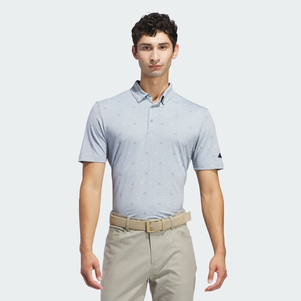 

Поло Adidas GO-TO Monogram Shirt, цвет Light Gray