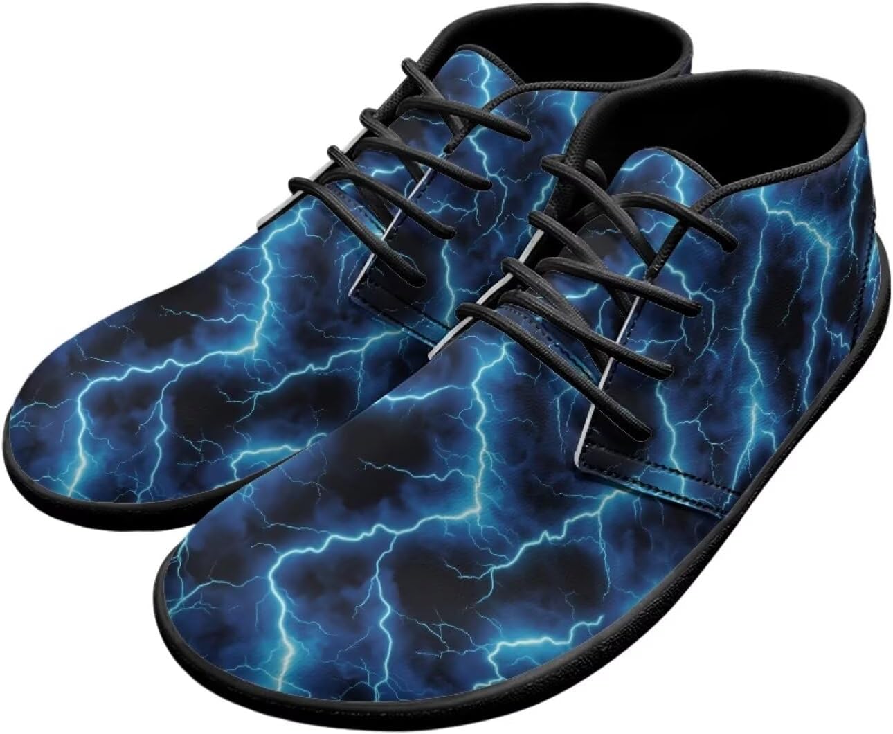 

Мужские ботинки Forchrinse Blood Skull, модные кроссовки, кожаные ботинки средней высоты на шнуровке, для прогулок и вождения, с подошвой EVA, синий