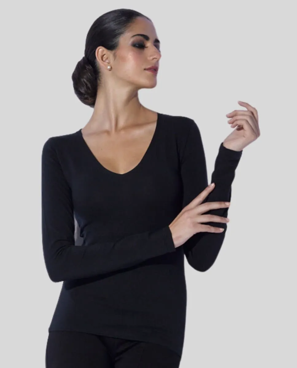 

Женская термокофта с длинным рукавом Platino, черный