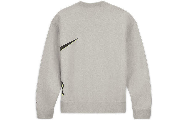Толстовка Nike Air x Kim Jones Crossover Logo Printing Fleece Round Neck US Edition Couple Style Gray, серый — фото 2