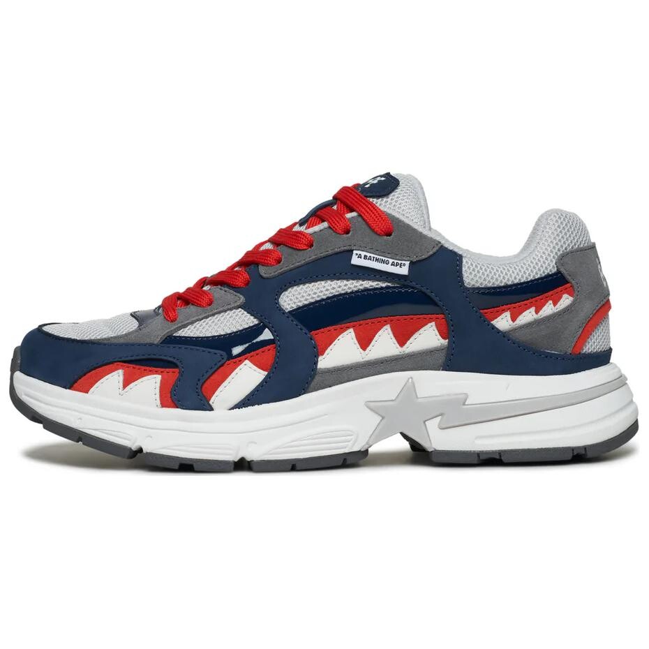

Кроссовки мужские Lifestyle Shoes Men Low-Top Gray Blue Red A Bathing Ape