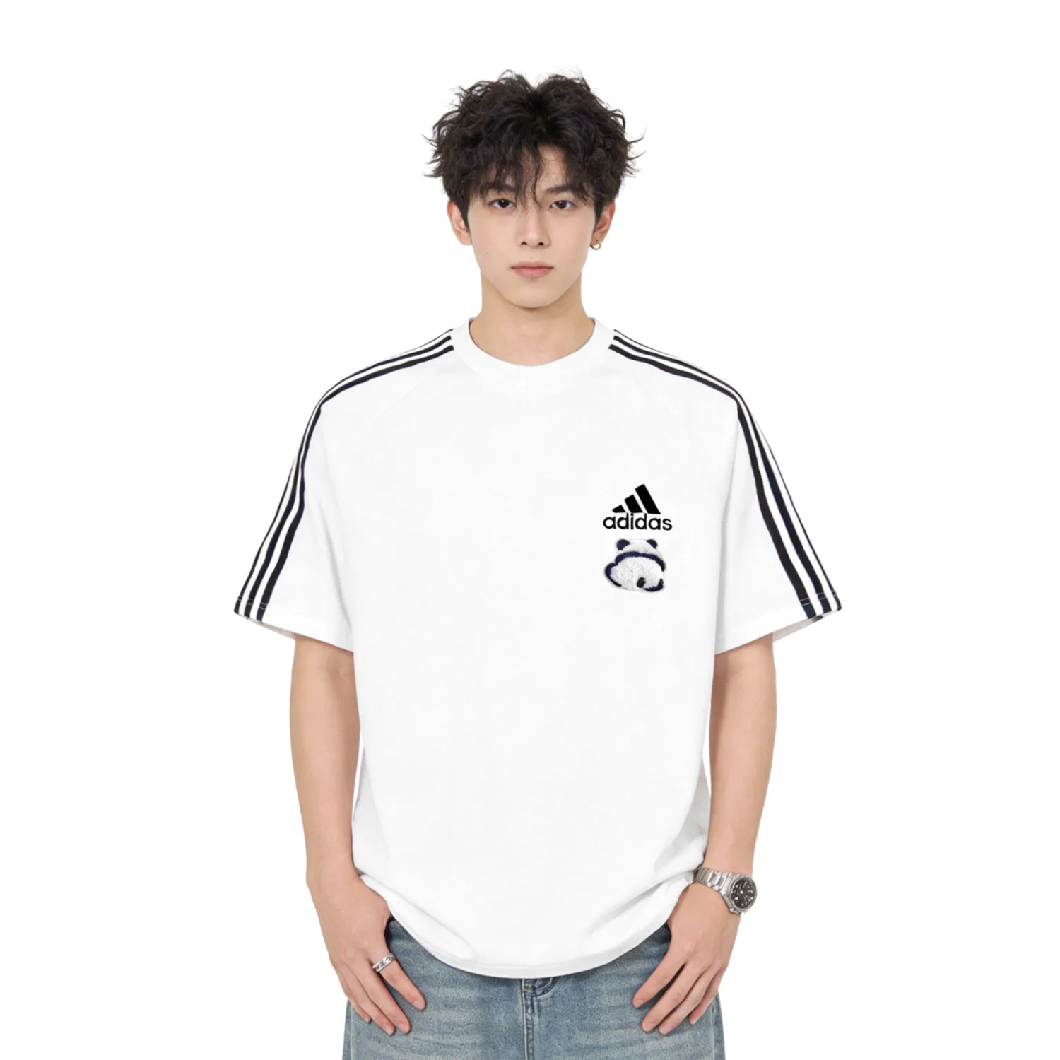 Футболка Adidas Chubby Panda белая — фото 4