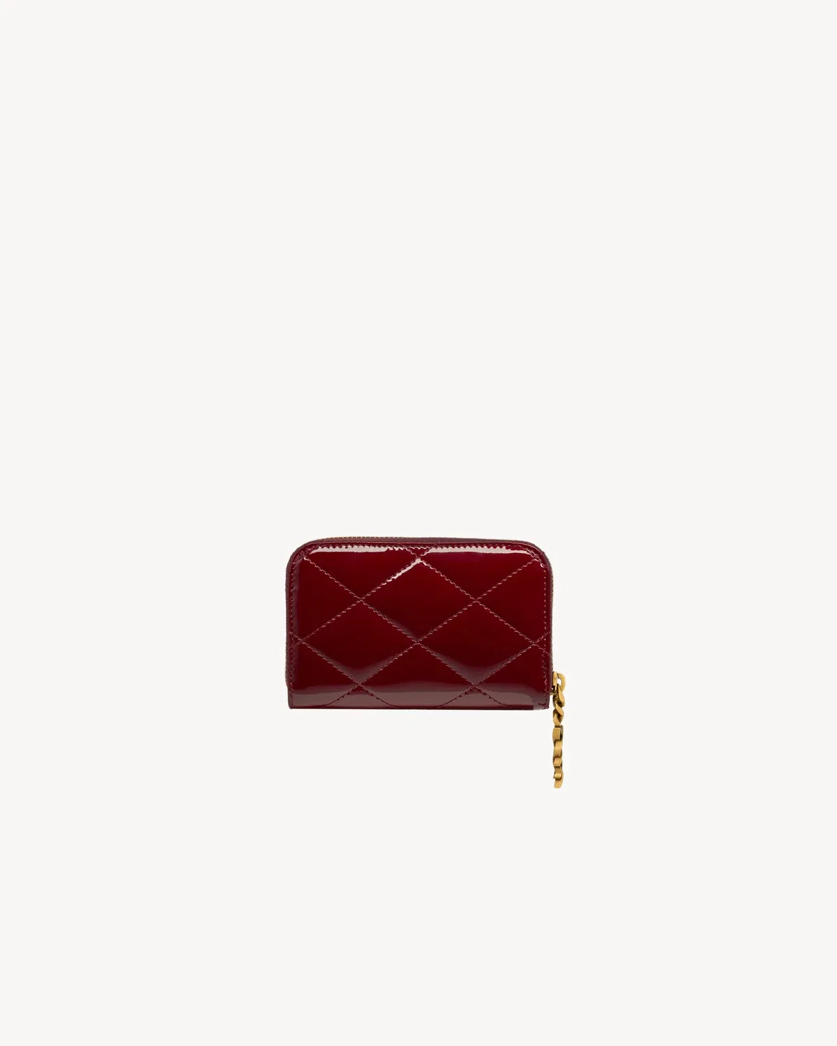 Монетница CASSANDRE BIJOU из лакированной кожи SAINT LAURENT, красный — фото 2