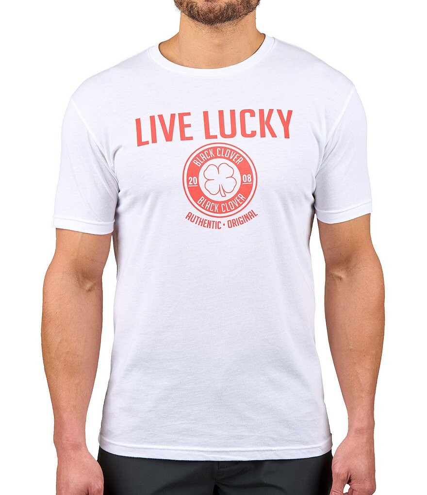 

Футболка с короткими рукавами и рисунком BLACK CLOVER Authentic Luck, белый