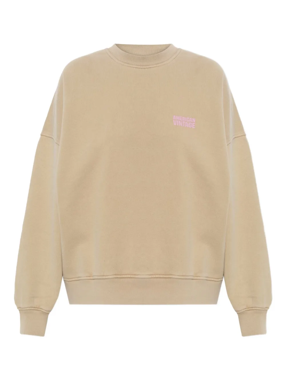 

Свитшот Plizzy с круглым вырезом American Vintage, нейтральный