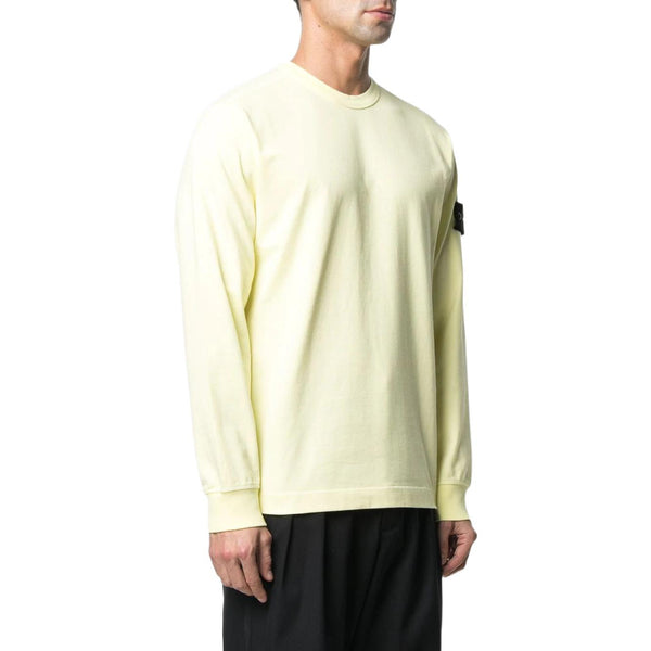 Толстовка heavy jersey crewneck sweatshirt 'yellow' Stone Island, желтый — фото 3