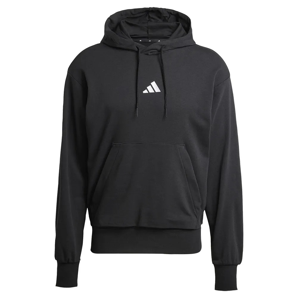 Худи adidas Essentials Feelcozy French Terry, черный — фото 3