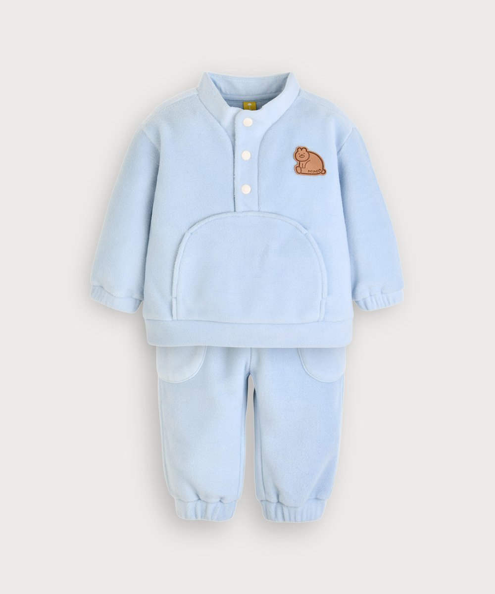 Комплект из флисовой кофты с длинными рукавами и брюк от Big Bear Moimoln, Blue