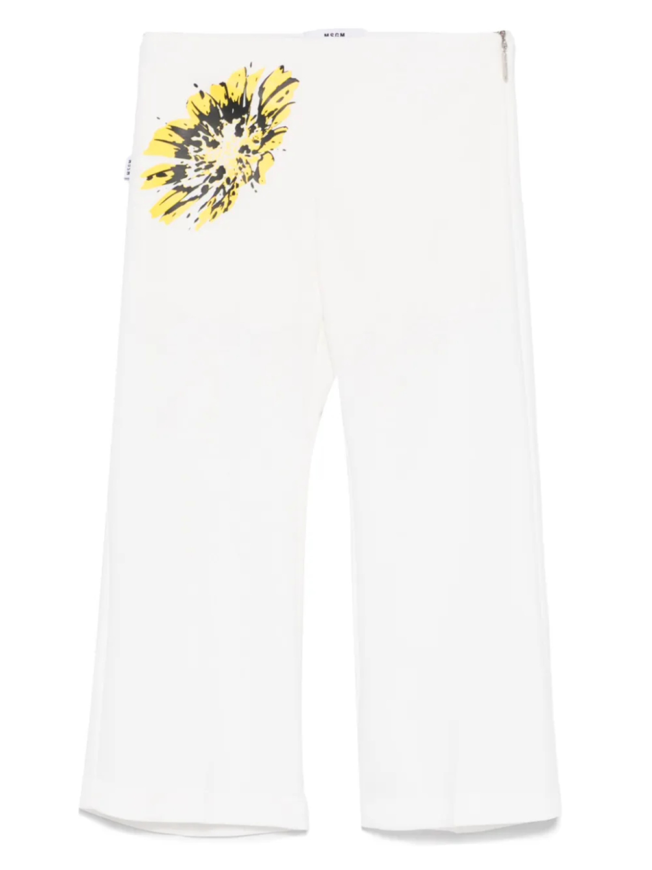 

MSGM Kids брюки с цветочным принтом, белый