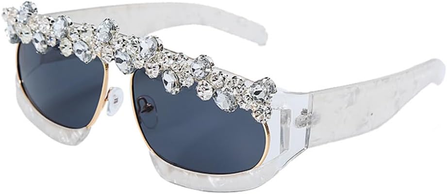 

Винтажные солнцезащитные очки с бриллиантами для женщин, зеркальные солнцезащитные очки со стразами для мужчин, однокомпонентные очки, очки с защитой от УФ-излучения UV400 LANGSER, 2 Black