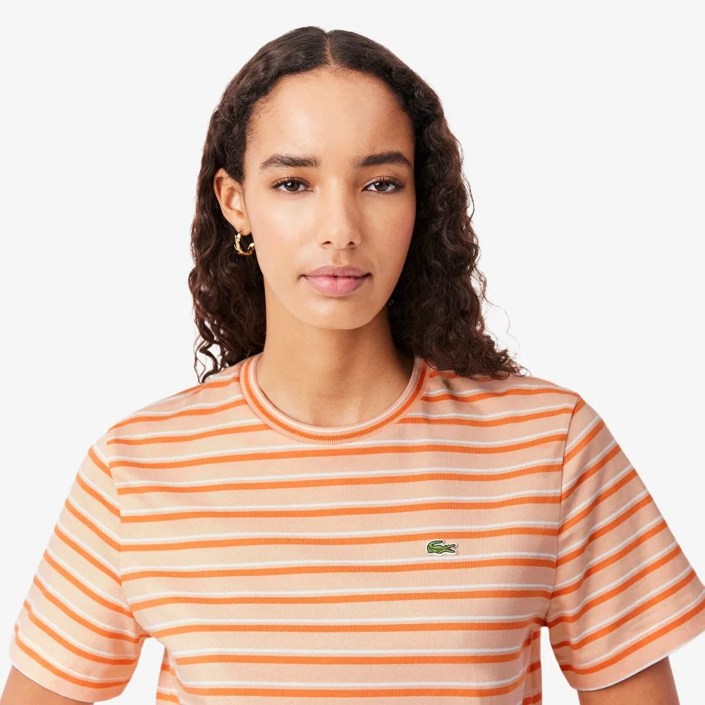 Футболка Lacoste Мультиполоска, оранжевый — фото 3