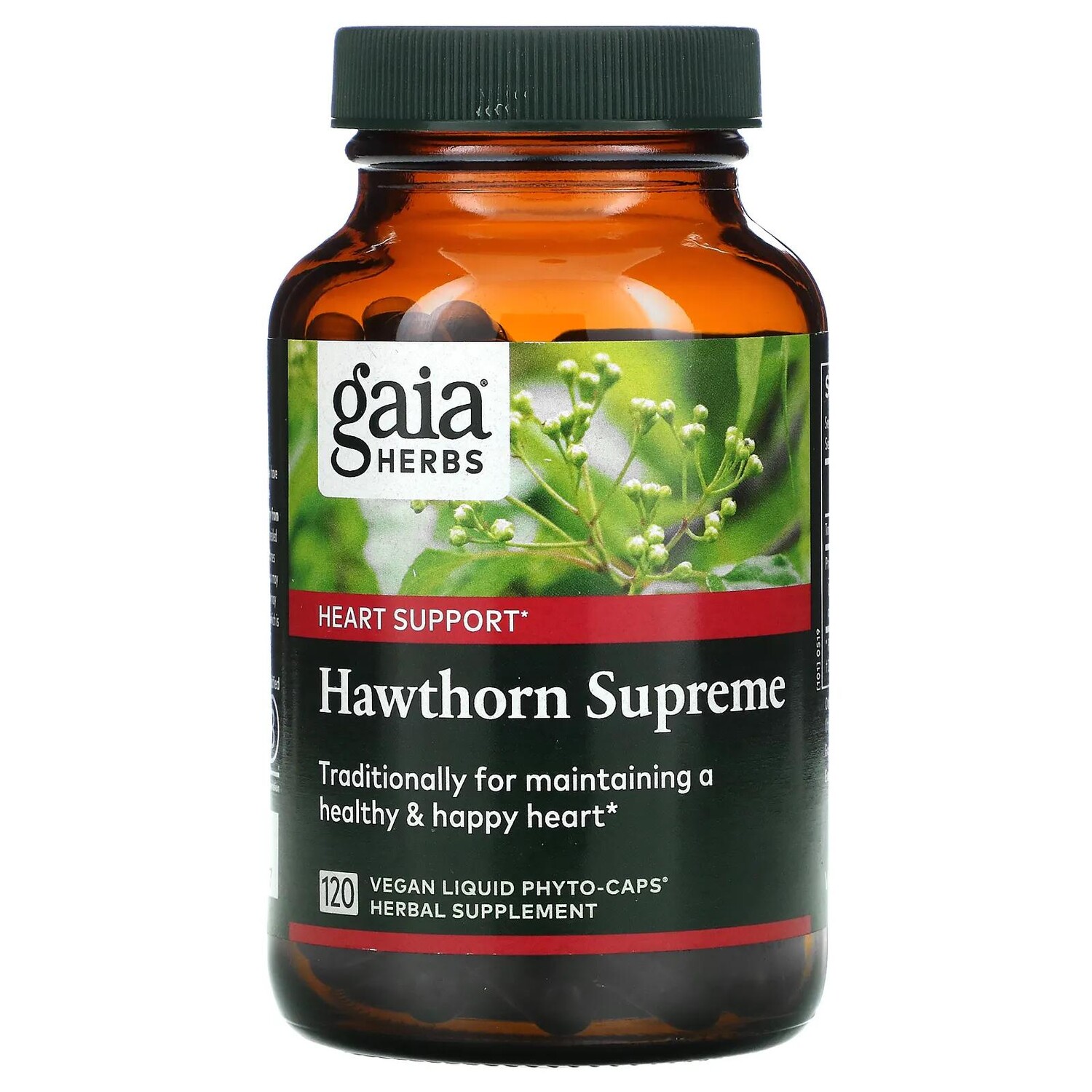 

Gaia Herbs Hawthorn Supreme 120 веганских жидких фитокапсул